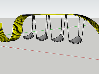 现代风格秋千 小品