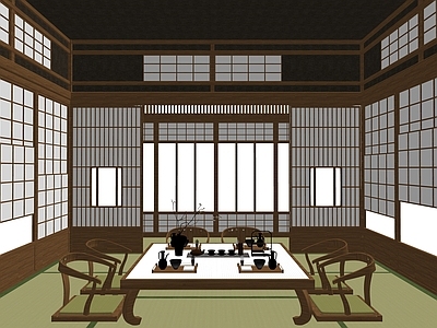 中式风格茶室 茶桌