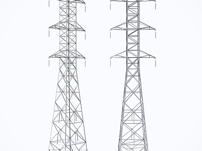 现代高压线塔 高压电线架 工业设备