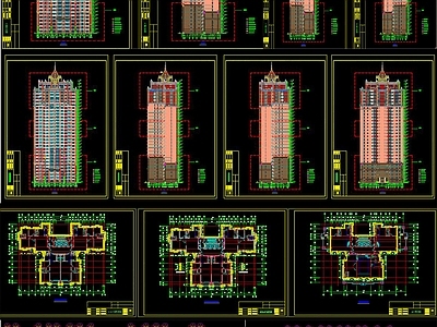 某高层建筑玻璃幕干挂 施工图