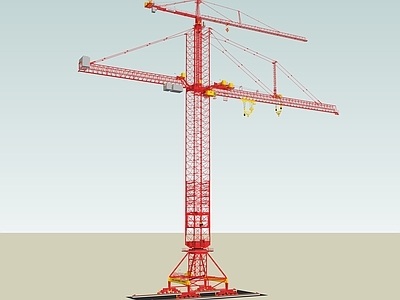现代风格工地吊塔
