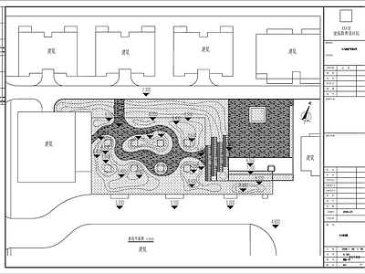 屋顶花园土建绿化 施工图