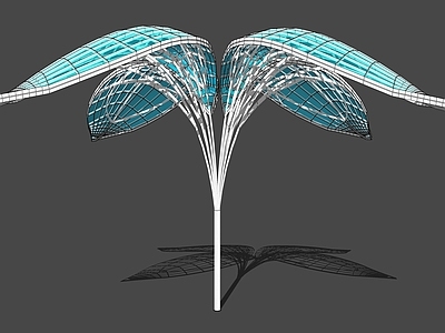 现代风格景观柱 叶子伞状异形
