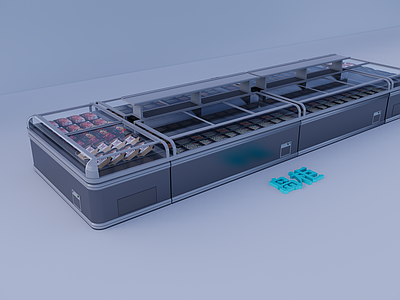 工业风格货架 岛柜 冻柜 冰箱