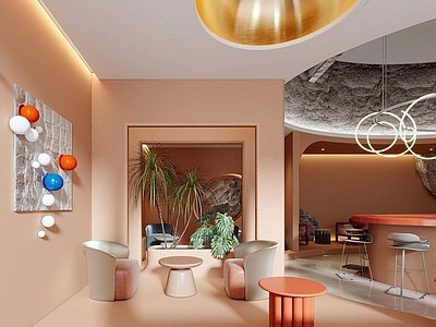 现代甜品奶茶店