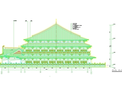 仿唐代纯木作大殿 施工图