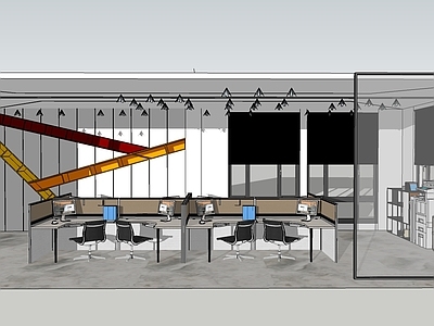 现代风格公共办公区