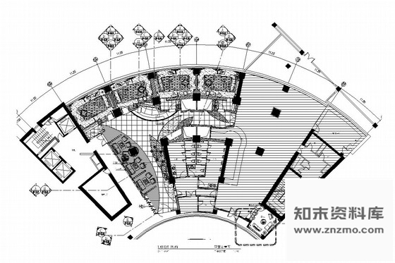 施工图深圳大型酒店内茶艺馆室内施工图含实景图