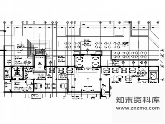 施工图杭州某知名酒店全日制餐厅室内装修图