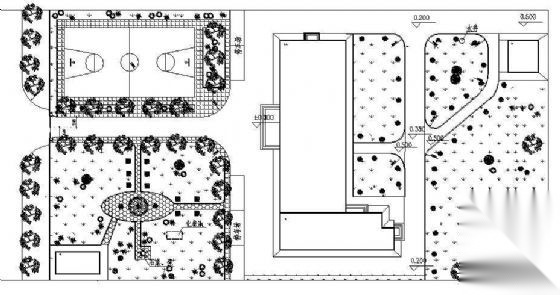 某办公楼室外环境景观施工图 办公工业景观