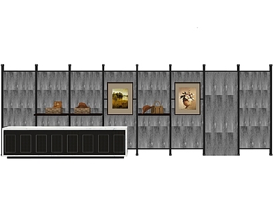 现代风格展示架 产品展示 服装展示