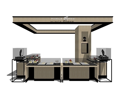 现代风格收银台 商场 展示柜 售卖台 香烟柜