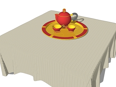东南亚风格茶具 茶壶 茶杯 桌布 摆设品 艺术品 古董