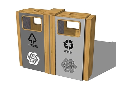 新中式风格垃圾桶 垃圾箱