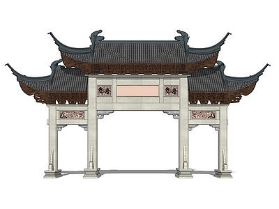中式风格牌坊牌楼