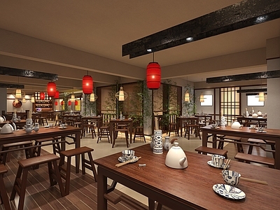 中式火锅店 烧烤店 桌椅 灯具
