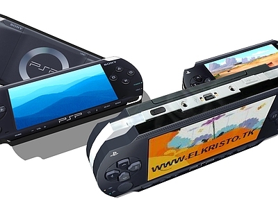 现代风格游戏机 PSP 掌上游戏机 电子产品 屏幕