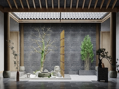 中式民宿 庭院