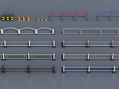 现代道路隔离带 护栏