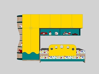 现代风格儿童床 衣柜 玩具
