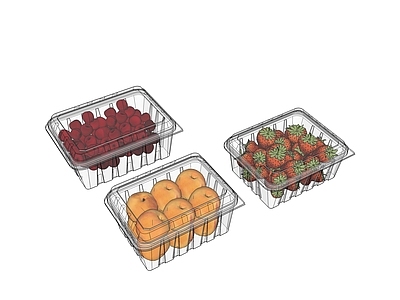 现代风格水果蔬菜 塑料盒