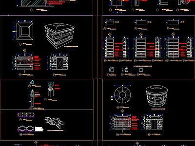 展厅展台CAD图纸 施工图