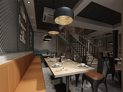 工业风烤鱼店