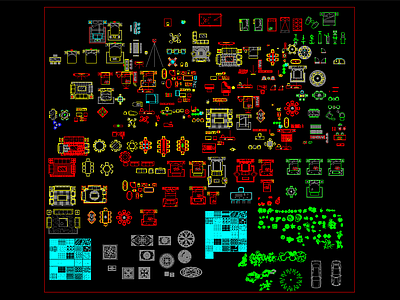 cad平面素材家具大全 平面节点各类家具 施工图  平面图块