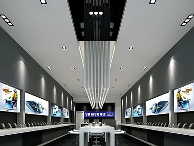 现代店面 手机店 展厅