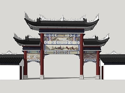 中式风格牌坊 门头