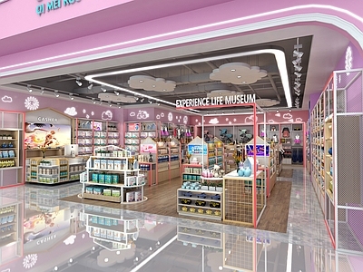 工业风店面 母婴店 货架 展示柜