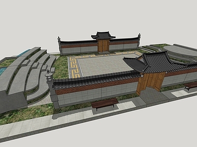 中式风格古建筑 寺庙