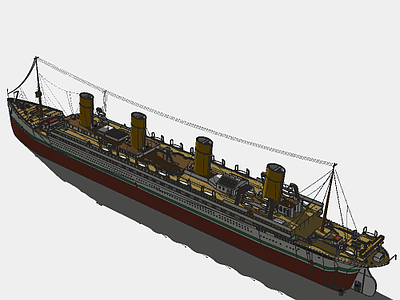 现代风格舰船 泰坦尼克号邮轮 轮船