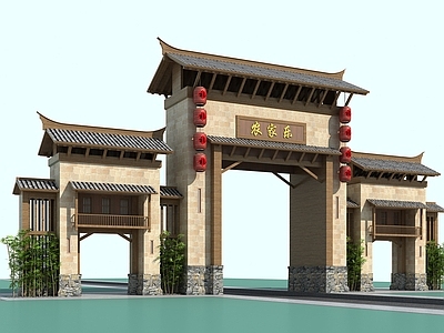 中式牌楼牌坊 大入口
