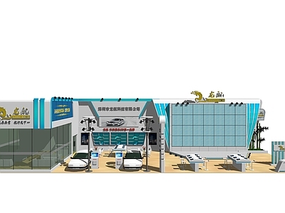 现代风格汽车展厅 4S店 车载