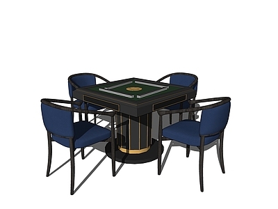 新中式休闲桌椅 棋牌桌