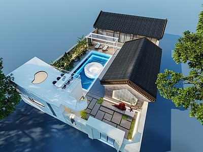新中式住宅庭院