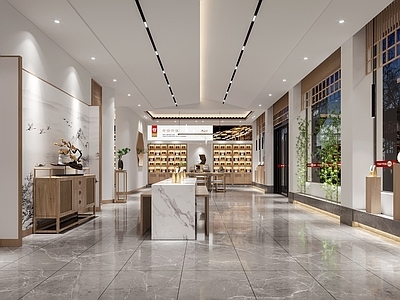 新中式茶馆 茶桌 茶叶店