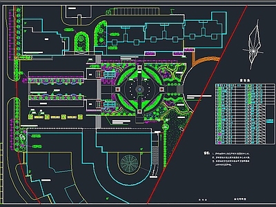 广场绿化规划 施工图