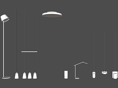 现代风格灯具组合 落 台灯 夜灯