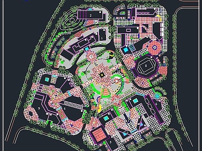 市中心广场规划设计图 施工图