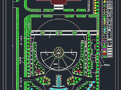 图书馆前广场绿化图纸 施工图
