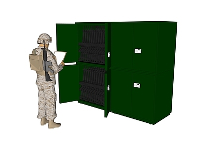 现代风格军事枪械柜