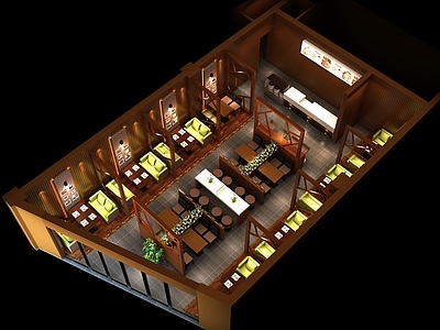 全套粉面店CAD图纸 施工图 效果图