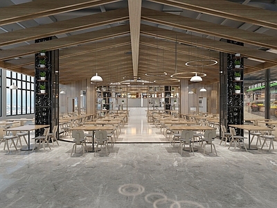 现代公司食堂 椅 取餐台