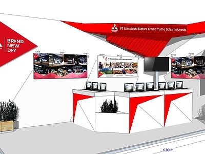 现代风格商场展区 展柜
