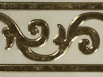 波打线镀金大理石