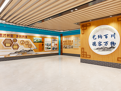 现代学校门厅