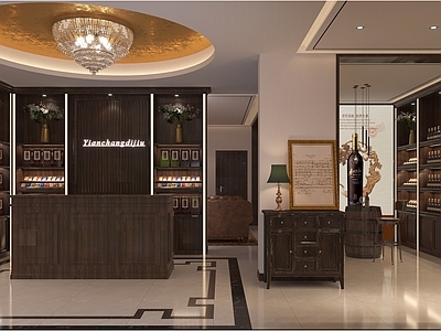 美式店面 酒行 红酒 沙发