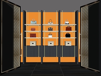现代展示架 衣柜